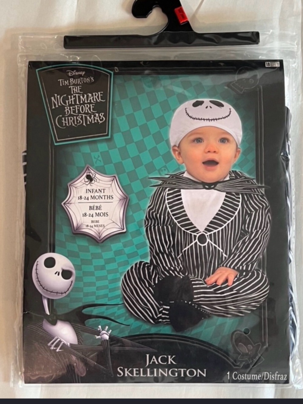 Jack Skellington The Night Before Christmas Costume 6-12 Months NWT